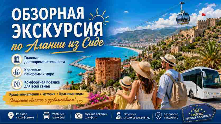  Обзорная Экскурсия по Алании из Сиде