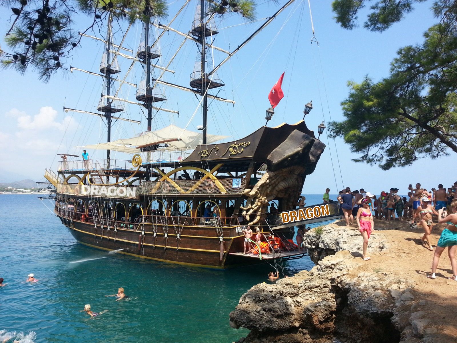 Прогулка на Пиратском Корабле в Кемере