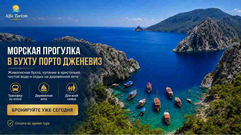 Морская Прогулка в Бухту Порто Дженевиз из Кемера