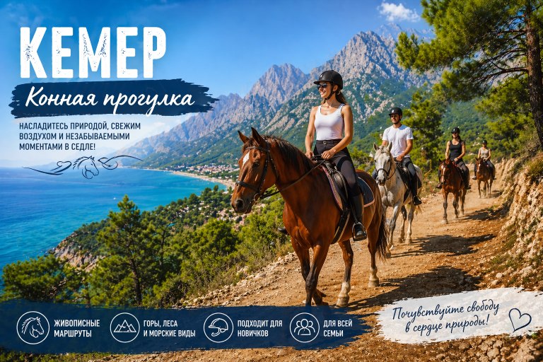 Прогулка на Лошадях в Кемере
